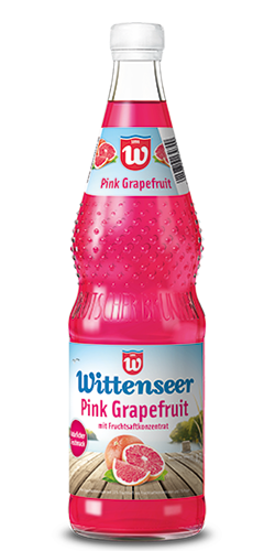 Flasche der Limonade Pink-Grapefruit von der Wittenseer Quelle