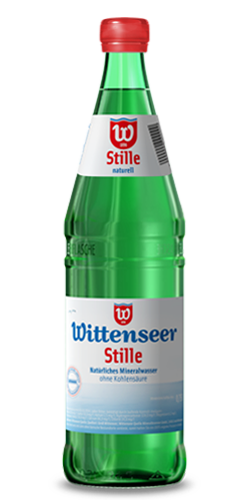 Flasche des Wittenseer Mineralwassers Stille, ganz ohne Kohlensäure