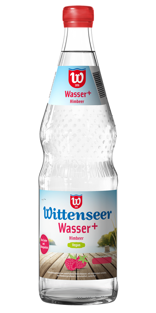 Flasche Wittenseer Wasser Plus Himbeer von der Wittenseer Quelle