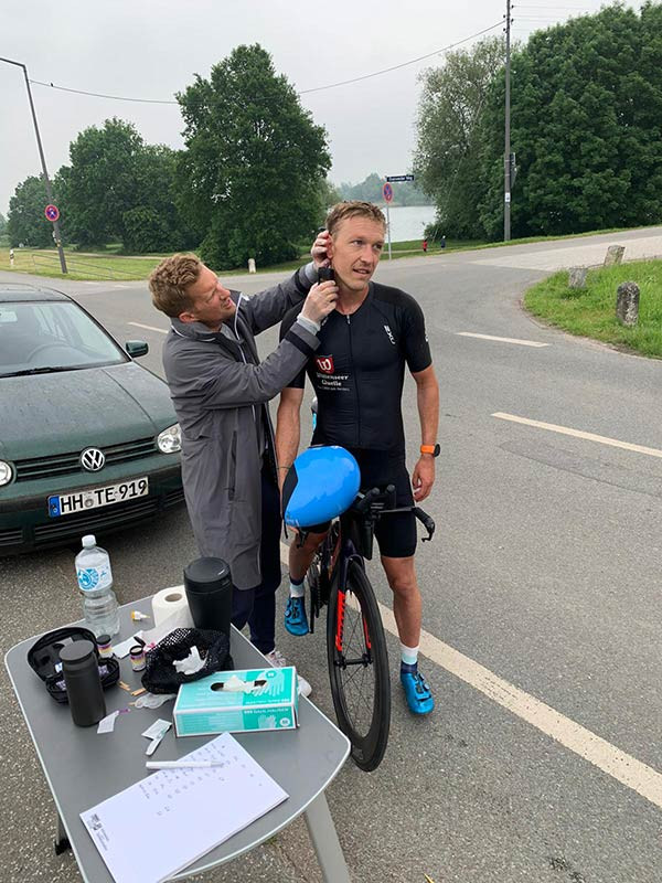 Laktattest mit der Trainingsgruppe.