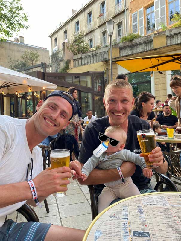 Entspannung nach dem Rennen