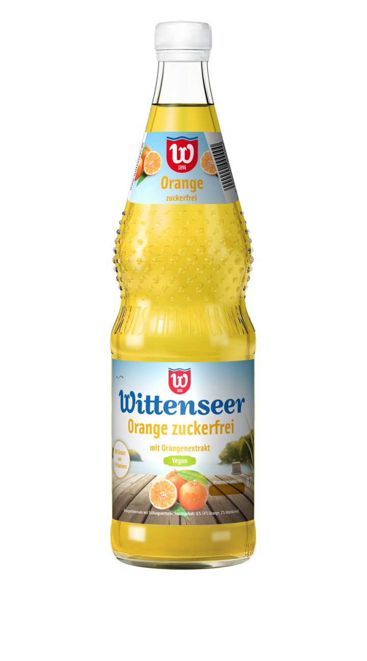 Orange Zuckerfrei Glasflasche 0,7l